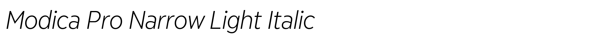 Modica Pro Narrow Light Italic image